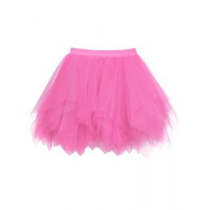 Wikoan Jupon Jupe Femme Court Jupon sous Robe Classique Jupons de Mari&eacute;e pour Robes de Mari&eacute;e Jupe Tulle Vintage Fond de Robe A-Ligne Tutu Rose 2XL-3XL (Wikoan Direct, neuf)
