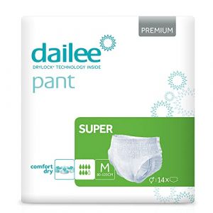 Dailee Pants Super M - 30x Couches Adultes, 2 Paquets de 15 Couche Culotte Incontinence Femme et Homme - Slip Incontinence, Culotte Jetable (Clikeaze FR, neuf)