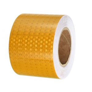 PATIKIL Ruban Réfléchissant Adhésif Jaune 1 Rouleau 10cm x 25 Mètres Ruban Adhésif Réfléchissant de Sécurité Imperméable et Haute Visibilité pour Camions, Remorques, Voitures (PATIKIL UK, neuf)