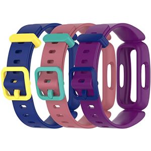 Tyogeephy Compatible avec Fitbit Ace 3 Bracelet Enfants Remplacement Silicone Coloré Caoutchouc Ajustable Sport Bandes Accessoires pour Ace 3 Activity Tracker pour Enfants 6+ (BETTYCHEN LIMITED, neuf)