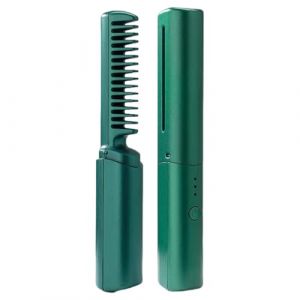 Lisseur à cheveux portable, brosse à lisser sans fil,Brosse à cheveux, lisseur, peigne coiffant - Peigne à lisser rechargeable, lisseur portable pour les types de cheveux (rundli, neuf)