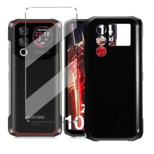 Coque et 1Pcs Verre tremp&eacute; Protection Compatible with Doogee Blade 10 Max Coke Coque de Protection Compatible with Doogee Blade 10 Max &eacute;tui Housse Etui Protection et prot&egrave;ge &eacute;cran Antichoc-Black (HuiYouMY, neuf)