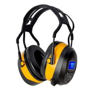 Gardtech Casque Anti Bruit Bluetooth Adulte - NRR 29dB, 4 Fonctions en 1 (Radio FM/MP3/Bluetooth) avec Carte SD 4Go & Écran LCD, Batterie 800mAh pour Travaux de Construction, Tonte, Menuiserie (SinoGarden, neuf)
