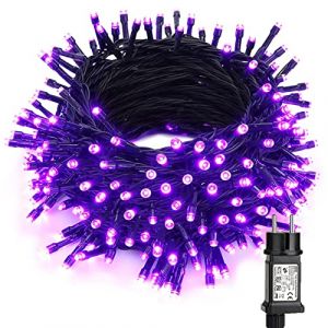 BrizLabs Halloween Décoration Guirlandes Lumineuses, 20M 200 LED Extérieur Noël Guirlandes Électrique 8 Modes Imperméable Lumières de Luciole pour Intérieur Horreur Fête Jardin Balcon Terrasse,Violet (Vegalife-EU, neuf)