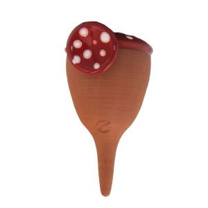 Ollas Lutton Olla Terre Cuite à Planter 40cl| Arrosage Autonome pour Plantes d'Extérieur Ecologique & Economique | Système d'Irrigation Naturel | Autonomie 3 Jours | OYA Champignon Rouge (Poterie Lutton - Poterie d'Irrigation - Ollas, neuf)