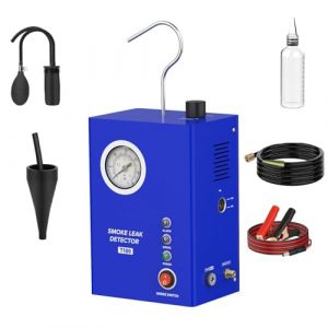 PARAOUTIL Fog Machine Détecteur de Fuite EVAP avec Pompe à air intégrée, Détecteur de Fuite EVAP avec manomètre, Kit de détection de fumée d'échappement pour Toutes Les Voitures DC12V (shen ai che, neuf)
