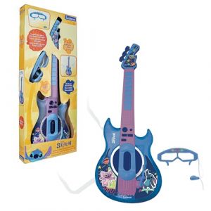 Lexibook, Disney Stitch, Guitare &eacute;lectronique avec Micro et Lunettes pour Chanter avec Style, 2 Modes de Jeu, M&eacute;lodies de d&eacute;monstration, Effets Lumineux, Bleu, K260D (Lexibook S.A (Officiel), neuf)
