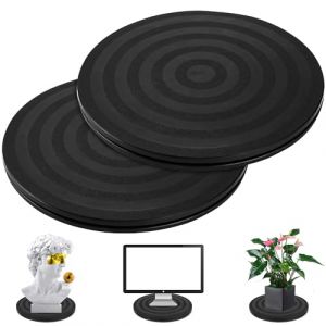 NTGRTY 2 Pièces Plateau Tournant à 360°,Plateau Tournant TV avec Roulements à bBilles en Acier Plate-Forme Tournante Antidérapant pour Ordinateur Portable, Moniteur, TV, Haut-parleurs (booyoo, neuf)