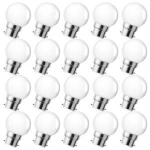 MZYOYO Ampoule Baillonette LED B22 3W,Ampoule LED B22 3W,Ampoule à Baïonnette Blanc Chaud 2700K,Équivalent Ampoules 15 Watt,Plastique,Non Dimmable,Lot de 20 (MZYOYO, neuf)