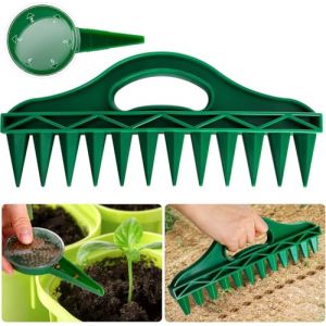2 Pièces Distributeur de Graines Semis, Planteuse Manuelle Precision, Semoir à Graines Manuel Semence Fournitures de Jardin de Jardinière pour Ferme de Légumes de Jardin (A) (luyanteam, neuf)