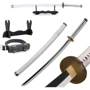 Udekit Anime Ninja &Eacute;p&eacute;e en Bambou Katana Guerrier Arme&ndash; 40pouces (104 cm) avec Ceinture et Support pour Halloween F&ecirc;te &agrave; Th&egrave;me Carnaval F&ecirc;te D&eacute;guis&eacute;e Cosplay (DAMAX, neuf)