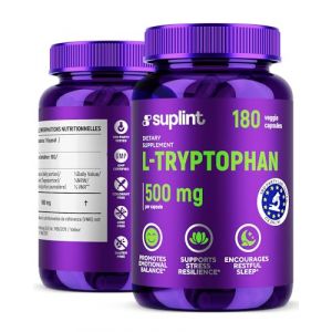 L-Tryptophane 500 mg – Gélules Haute Dose – 180 Capsules | Pour l’Humeur & le Sommeil | Tryptophane GMP Certifié & Testé en Laboratoire en Allemagne (Suplint, neuf)