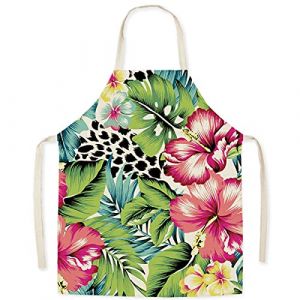 FOMAISELF Tablier de cuisine enfant en lin-mod&egrave;le de plante tablier pour enfants, tabliers fille fils pour la f&ecirc;te de peinture de cuisson de cuisson (littleear, neuf)