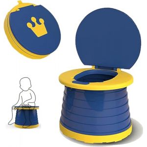Yoursea Pot de voyage 3 en 1 portable et pliable pour enfants avec un dossier stable et un design léger pour la maison, la voiture avec sacs de nettoyage (YOURSEA, neuf)