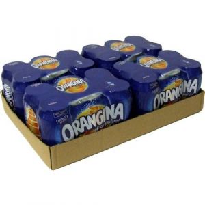 Orangina - dans la limonade et jus d'orange avec de la pulpe de 2%. 24 x 33 canettes cl. BBQ (Jolls, neuf)