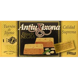 Turr&oacute;n Espagnol Antiu Xixona - Nougat mou Jijona Superior Black Label, 150 g (turronesydulces, neuf)