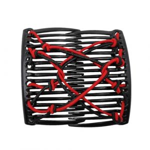 Peigne &agrave; cheveux magique &ndash; Corde &eacute;lastique pour, pince &agrave; peigne vintage magique, pince &agrave; double peigne, accessoires de cheveux polyvalents pour tresses, chignons, queue de cheval basse, transf (zhuomin, neuf)