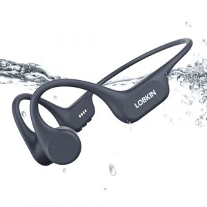 LOBKIN Casque Natation Bluetooth 5.4, Casque Conduction Osseuse &Eacute;tanche IP68 avec Lecteur MP3 32 Go, &Eacute;couteur &agrave; Conduction Osseuse sans Fil pour Nager, Cyclisme, Course &agrave; Pied (LOBKIN-FR, neuf)
