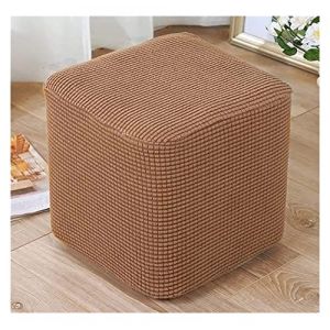 AQIGR Housse de Pouf Carré 40x40/45x45 Extensible Housse Ottomane,Housses de Repose-Pieds en Jacquard Doux pour protéger Le Repose-Pieds, Housse de Pouf avec Fond élastique, Lavable en Machine (AMZGRZ, neuf)