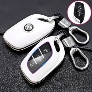 ZGCYK Voiture Coque de Clé pour MG ZS MG3 MG4 MG5 Scorpio MG6pro MG Mulan MG Navigator MG HS Télécommande étui à Clés Boîtier Protection Porte-Clés Gift Accessories,Whitestyle-A (PEIJIDAMAI, neuf)