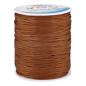 PH PandaHall 1 Rouleau Fil de Nylon Fil Nylon Tress&eacute; pour Bijoux Tresse DIY Artisanal Craft, Chameau, 1.5mm, Environ 100 Yards (PandaHall FR, neuf)