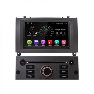 Pizgear Autoradio DSP 1 Din Android 11, for Peugeot, 407 2004-2010 Lecteur multim&eacute;dia de Voiture st&eacute;r&eacute;o AutoAudio GPS Navigation DVD vid&eacute;o Carplay Autoradio Grand &eacute;cran(Gray from CZ) (HAXZY Store, neuf)