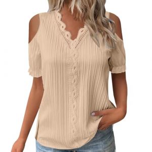 Marini&egrave;Re Femme Soldes Chemisier Noel Femme Tenue De Soiree Chic Grande Taille Pull Drole Blouse Dentiste A Volant Tunique Annee 70 Chemise Blanche Manche Longue Tee Shirts Rose Pale T Color&eacute; (CHOHJIA, neuf)