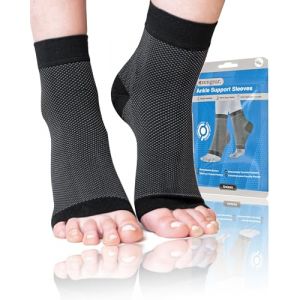 aZengear Chevillère Entorse (2 Paires) pour Hommes et Femmes, Manchons de Soutien de la Cheville, Chaussettes pour Fasciite Plantaire, Attelle de Talon pour le Tendon d'Achille (L-XL) (aZengear, neuf)