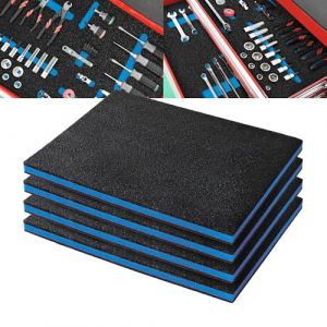 Precision Defined Mousse pour Bo&icirc;te &agrave; Outils - Inserts et &Eacute;tuis en Shadow, Poly&eacute;thyl&egrave;ne - Noir/Bleu (40,6 x 30,4 x 2,54 cm, Lot de 4) (MAU Brands - Europe, neuf)