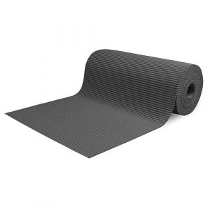 Tapis au m&egrave;tre de voie pour ext&eacute;rieur, couloir, bord de piscine, tapis en caoutchouc, antid&eacute;rapant, multi-usages absorbants, &eacute;ponge Aquamat, couleur unie, (175 x 65 cm, gris) (SaRani, neuf)