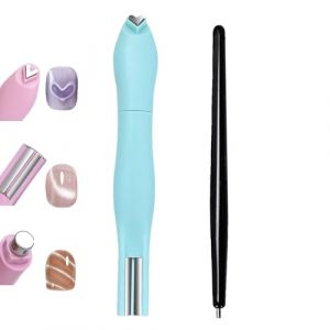 Aimant en forme de c&oelig;ur pour vernis gel &oelig;il de chat, 3 en 1, stylo magn&eacute;tique pour nail art, en forme de c&oelig;ur, outil de nail art pour un superbe effet yeux de chat (vert) (HONGQISHM, neuf)