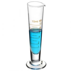 QWORK® Tasse à mesurer, éprouvette graduée en verre de 10 ml en verre borosilicaté avec échelle de haute précision (shavinglikes, neuf)