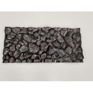 PLASTIKO - Fond d'aquarium 3D I Paroi arri&egrave;re 80 x 40 cm I Facile &agrave; monter et &agrave; nettoyer I Pas de collage n&eacute;cessaire I Sans danger pour les animaux I Marron avec un motif de pierres de rivi&egrave;re (Plastiko-Dekor, neuf)