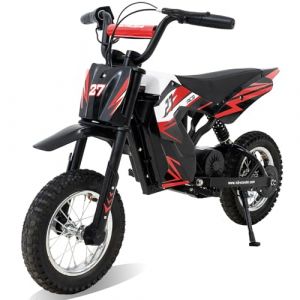 RCB R9X Moto Électrique Enfants, pneus pneumatiques 12 Pouces, Moteur performant, 3 modes8/12/25KMH, autonomie Max 15KM, vélo Moto Cross pour Enfants âgés de 3-12 Ans (RCB EU STORE, neuf)