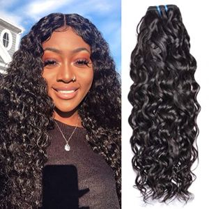 Water Wave Human Hair Bundles Court Tissage Cheveux Naturels Bouclés Meche Bresilienne En Lot Meche Naturelle Tissage Bouclé Naturel Couleur Noire Naturelle 100g 14 Pouce (beiyuan hair product, neuf)