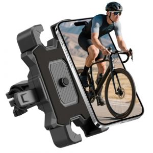 Support T&eacute;l&eacute;phone V&eacute;lo Moto, Support Telephone Porte Telephone Velo Guidon Universel pour Trotinette Electrique Scooter VTT avec 360&deg; Rotation pour iPhone 17 16 15 14 13 5,5"-7,9" Smartphones GPS (LiuLanFen, neuf)