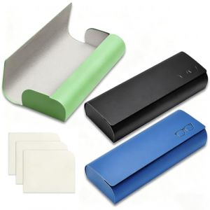 Yonality &Eacute;tui rigide pour lunettes de soleil en cuir PU, 3 pi&egrave;ces &eacute;tui &agrave; lunettes rigide avec 3 pi&egrave;ces chiffon en microfibre, pour homme et femme, pour lunettes myopie et lunettes soleil (Nikibalog Kft., neuf)