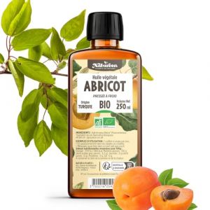Huile de Noyau d'Abricot Bio 250 ml - AB - Natureen | Plan&egrave;te au Naturel - Pure, Naturelle et Press&eacute;e &agrave; froid - Alimentaire (123PLANTES, neuf)