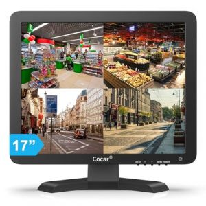 17 Pouces CCTV Moniteur, LCD HD Ecran de Video Surveillance, avec BNC/VGA/HDMI/AV Haut-Parleur Intégré USB Lecteur pour PC/DVD/Domicile/Magasin Caméra Système de Surveillance de la Sécurité(1280x1024) (Linko Tech EU, neuf)