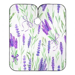 Aquarelle Lavande Blouse Coiffeur Antistatique Peignoir Coiffure Accessoires Robe De Coiffure Pour Salon Barber Instituts De Beaut&eacute; 140X168Cm (guangzhouhongchenmaoyishanghanggerenduzi, neuf)