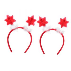 FRCOLOR 2 Pièces Bandeau de Noël hair charms bandeau noel décor noel bandana bandeaux de costumes cerceau de cheveux bois Cerceau des bois cerceau de cheveux de flocons de neige résine (Laners, neuf)