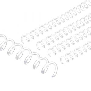 PATIKIL Bobines de reliure spirale en plastique de 8 mm (5/16"), 50 pi&egrave;ces de reliure spirale, capacit&eacute; de 40 feuilles, reliure spirale 3:1 pour relier des feuilles de papier, transparent (PATIKIL UK, neuf)