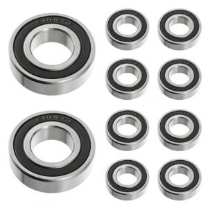 HUAREW 6003 2RS Roulement a Bille, Fabriqué en Acier à Roulements 17 mm x 35 mm x 10 mm, Roulements à Billes à Gorge Profonde Doublement Blindés（10 Pcs） (HUAREW, neuf)