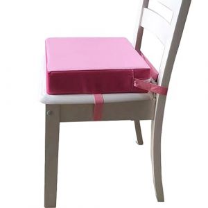 Chickwin Coussin Rehausseur Chaise Enfant, Chaise Haute Bébé Portable Réhausseur Coussin de Siège Ajustable Démontable Confortable Eponge Coussins pour Salle à Manger (Rose,32 * 32 * 8cm) (chickwing, neuf)