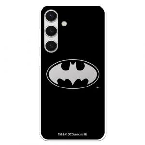 Coque compatible avec Samsung Galaxy S24 Officiel DC Comics Batman Logo Transparent pour prot&eacute;ger votre mobile. Coque en silicone transparente souple sous licence officielle DC Comics (La Casa de Las Carcasas, neuf)
