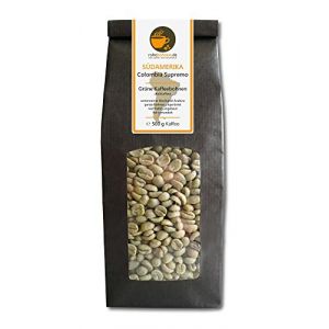 Caf&eacute; vert - Caf&eacute; vert des Highlands Colombia Supremo (grains de caf&eacute; vert brut 500g) - Certifi&eacute; GMP (Coffeewell GmbH, neuf)