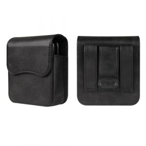 Étui de Ceinture Cuir Noir Compatible avec Samsung Galaxy Z Flip 7/6/5/4/3/Z Flip/Moto Razr 60/50/40 Ultra, Pochette Smartphone Ceinture Sacoche Cuir Compatible avec Huawei Pura X/P50 Pocket/Pocket S (Beeyan, neuf)