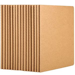 Yarotm Cahier Page Blanche A5 - Lot de 16 Bulk Carnet Dessin a5 14x21cm - 100g Papier Blanc Cahier &eacute;criture - Kraft Couverture Notebook - Bloc de Notes 60 Pages / 30 Feuilles a5 Blanches (Droking, neuf)