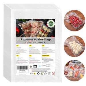 WECUTE Sous Vide Alimentaire 20x30cm, 100 Sacs Sac Sous Vide Alimentaire, Convient à Tous Machine Sous Vide, Sacs à Faire le Vide d'air Gaufrés, Sans BPA (STORE PRIVITERA GIUSEPPINA S.R.L., neuf)