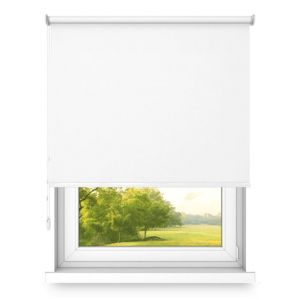 Store Enrouleur à Suspendre - Montage Mural ou au Plafond - Grande Taille - Fi32 - Support en Acier - Semi-occultant - Couleur : Blanc Neige - 1100 x 2400 mm (time4blinds, neuf)